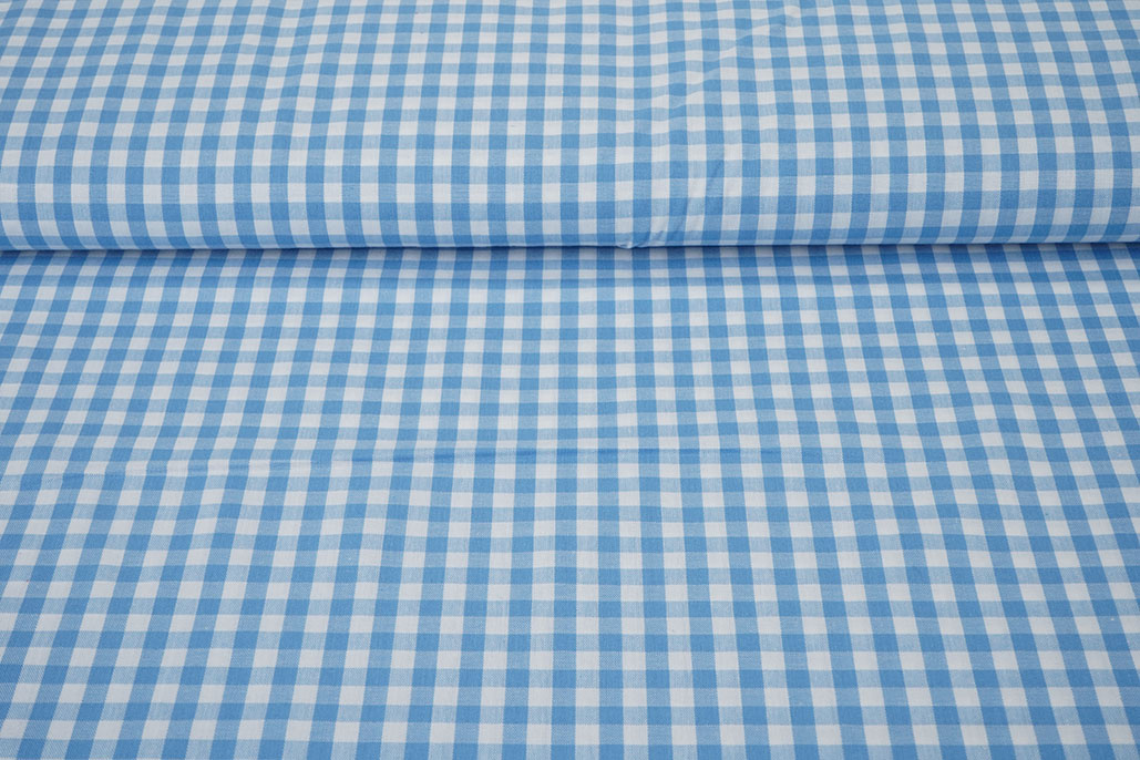 Bauern Karo 8 mm Hellblau