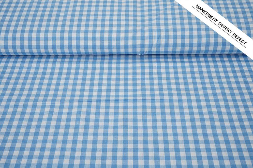 Gingham Check 8 mm Light Blue