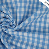 Gingham Check 8 mm Light Blue