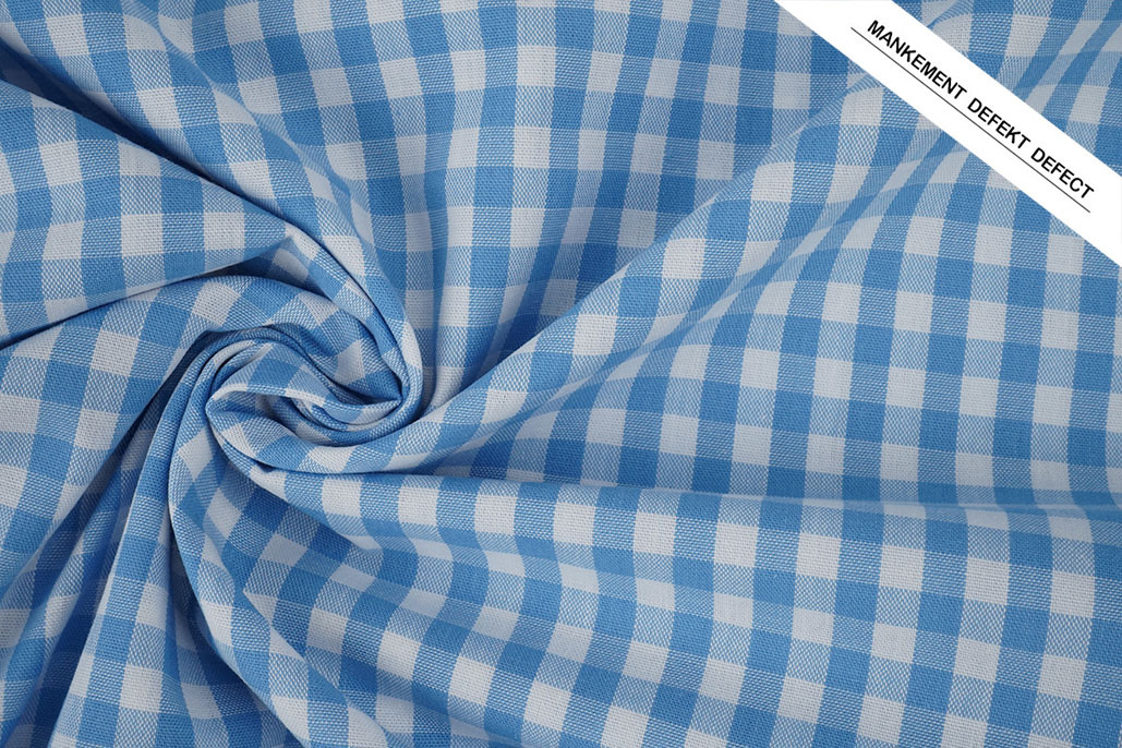 Gingham Check 8 mm Light Blue