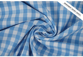 Gingham Check 8 mm Light Blue