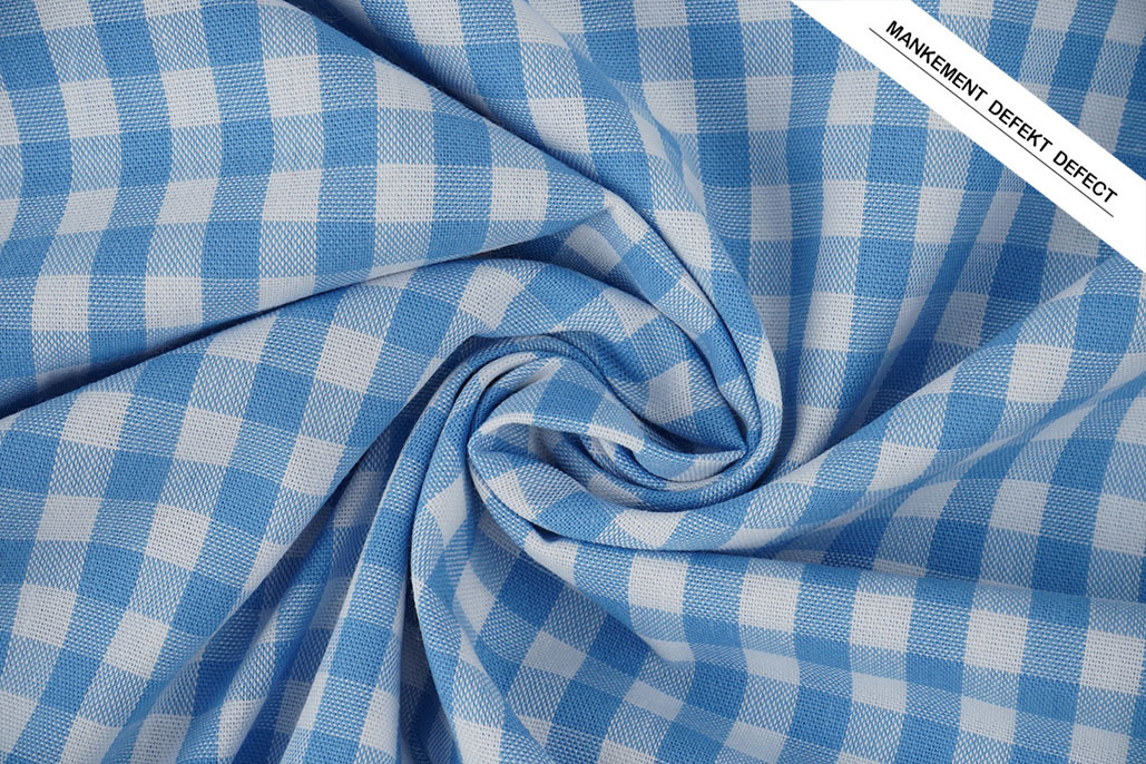 Gingham Check 8 mm Light Blue