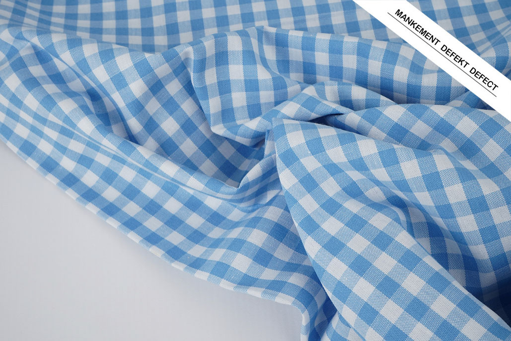 Gingham Check 8 mm Light Blue