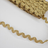 ZigZagband Lurex 8mm Goud