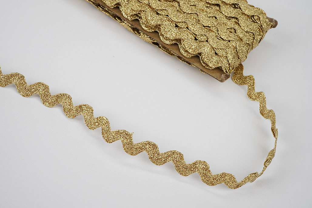 ZigZagband Lurex 8mm Gold