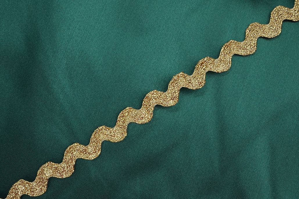 ZickZackband Lurex 8mm Gold