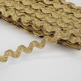 ZigZagband Lurex 8mm Goud