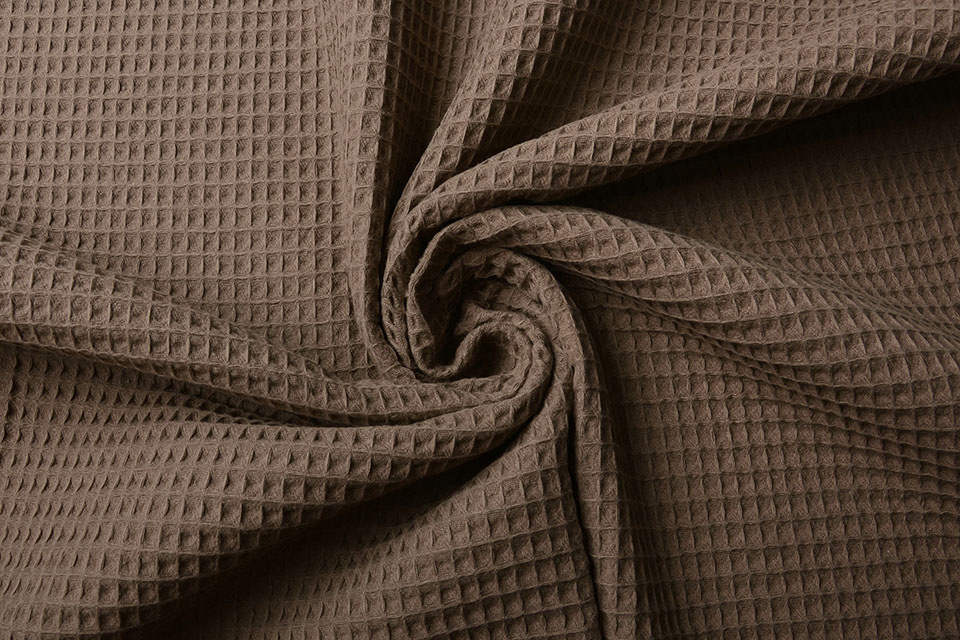 Waffelpiqué Baumwolle Taupe