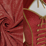 Samt mit Glitzer Rot