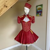 Velours met Glitter Rood