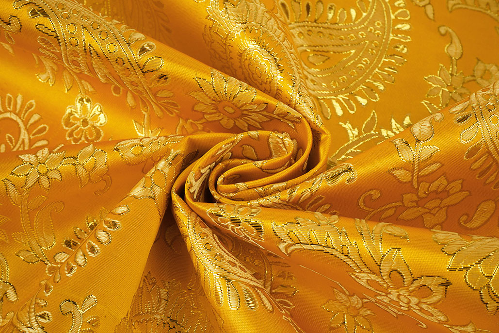 Brocade Celia Ocher Yellow