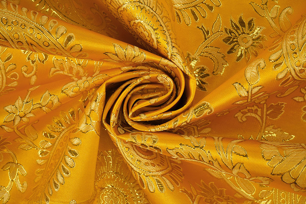 Brocade Celia Ocher Yellow