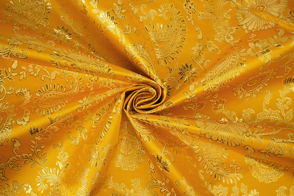 Brocade Celia Ocher Yellow