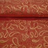 Brocade Paisley Red