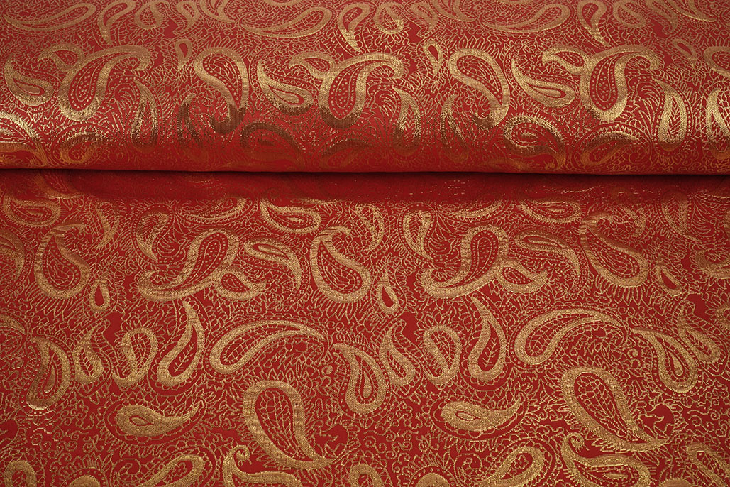 Brokat Paisley Rot