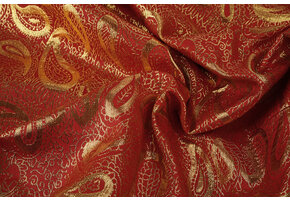 Brocade Paisley Red