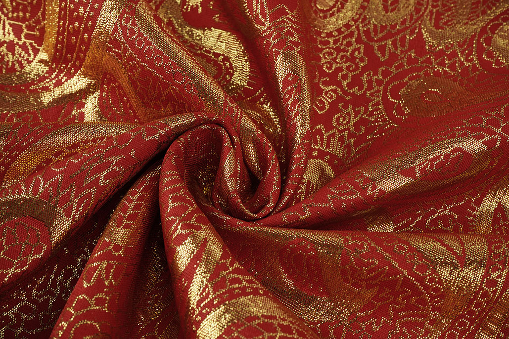 Brokat Paisley Rot