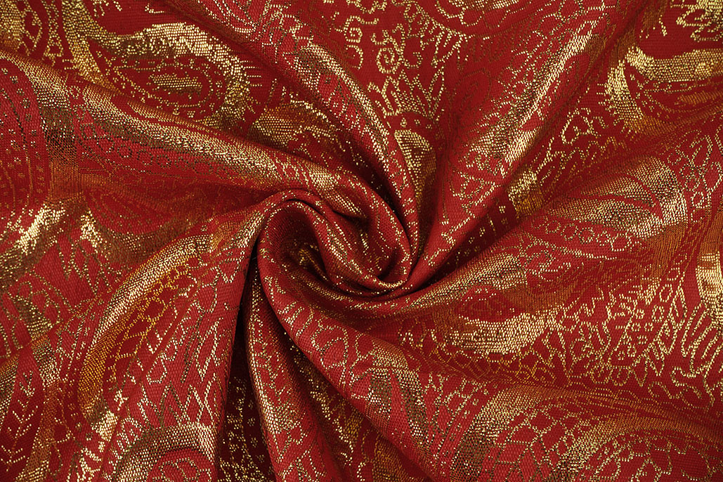 Brokat Paisley Rot