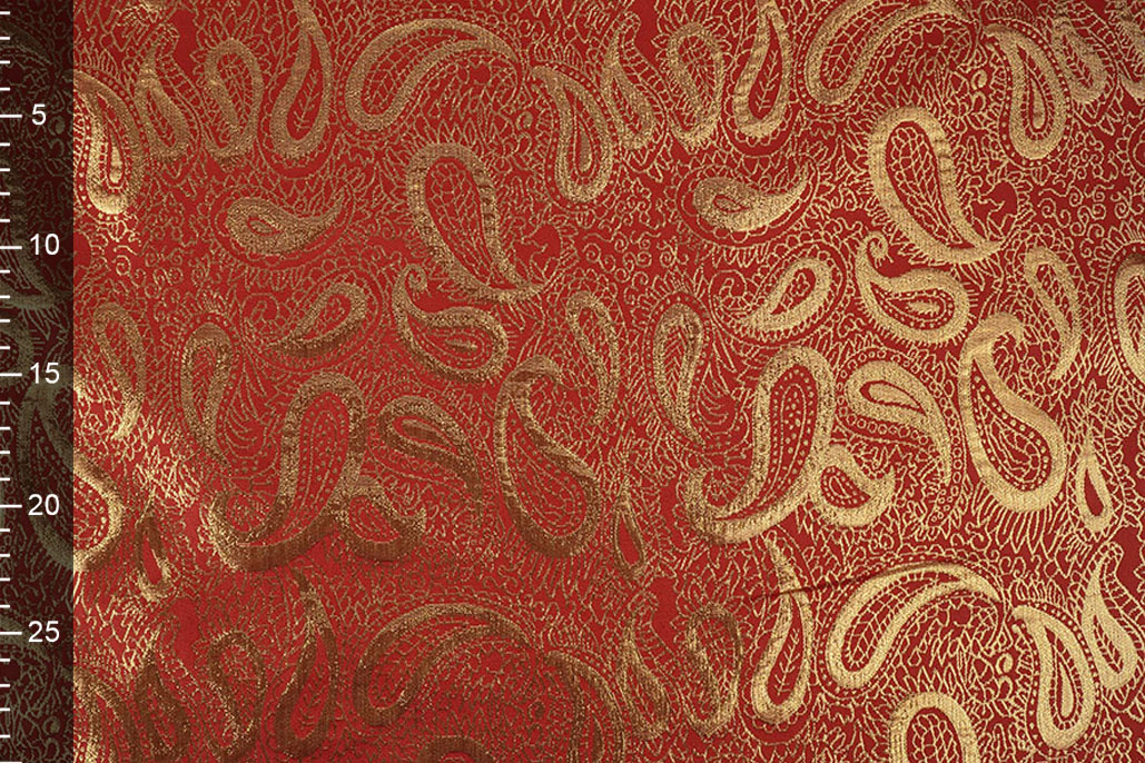 Brokat Paisley Rot