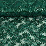 Mesh Embroidered Sequins Lizanne Sea Green