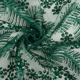 Mesh Embroidered Sequins Lizanne Sea Green