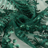 Mesh Embroidered Sequins Lizanne Sea Green