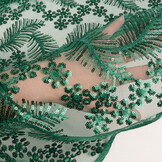 Mesh Embroidered Sequins Lizanne Sea Green