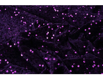 Pailletten auf Samt Dunkellila