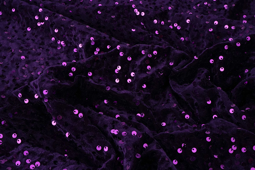Sequins on Velvet Dark Purple