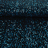 Sequins on Velvet Black - Aqua