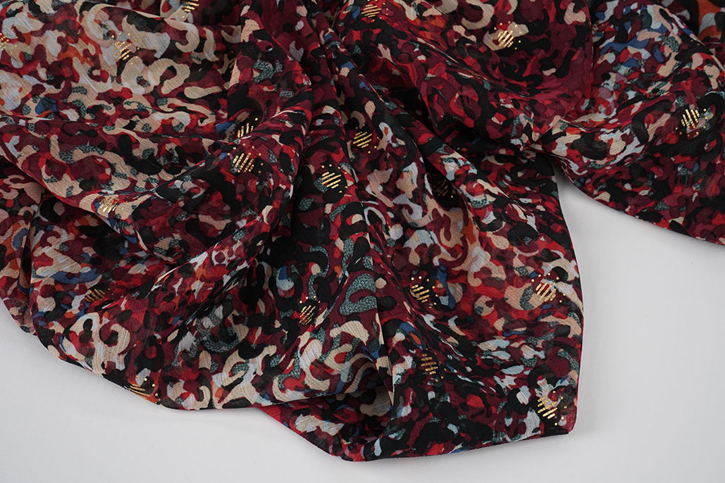 Chiffon Foil Feroce Amber Bordeaux