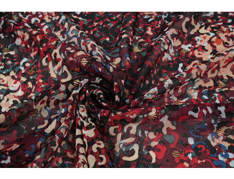 Chiffon Foil Amber Bordeaux