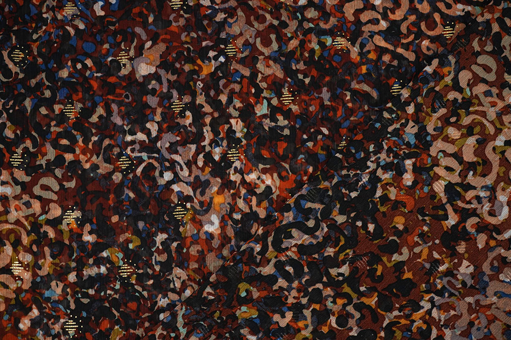 Chiffon Foil Amber Rust Brique