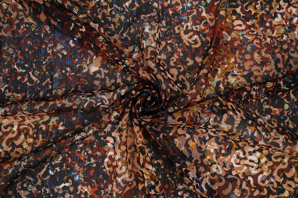 Chiffon Foil Amber Rust Brique