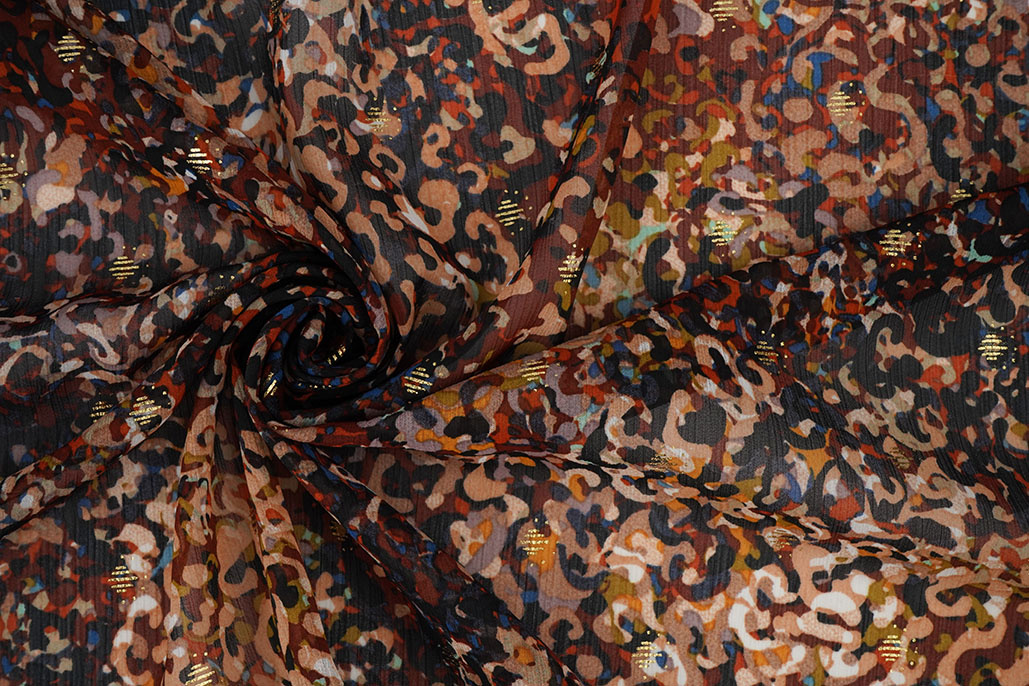 Chiffon Foil Amber Rust Brique