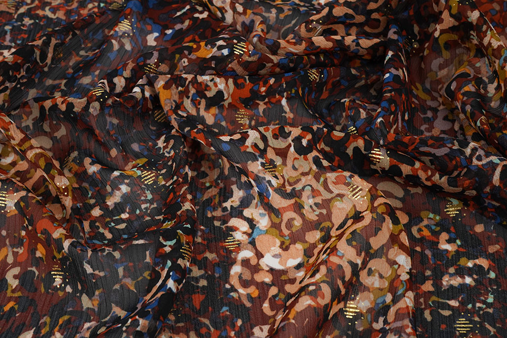 Chiffon Foil Amber Rust Brique