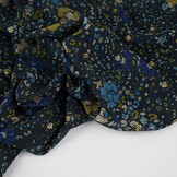 Chiffon Foil Feroce Flora Marineblau