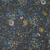 Chiffon Foil Feroce Flora Marineblau