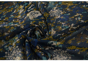 Chiffon Foil Camofleur Marine Blauw