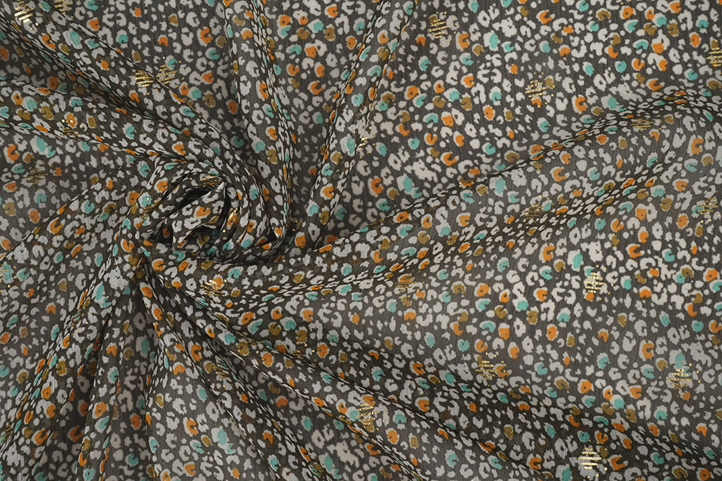 Chiffon Foil Sauvage Army