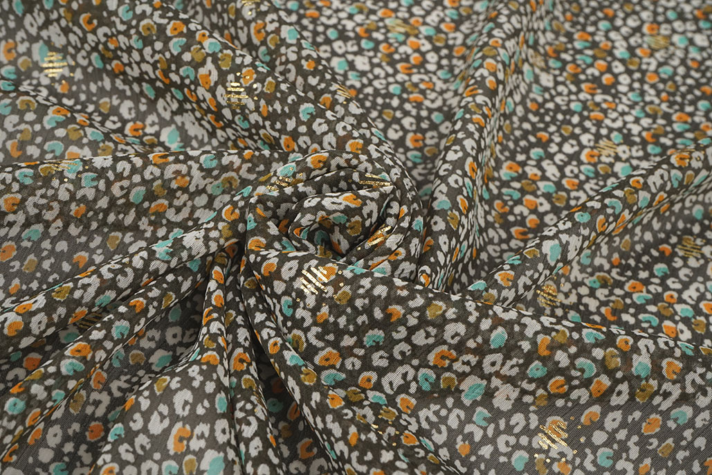 Chiffon Foil Sauvage Army