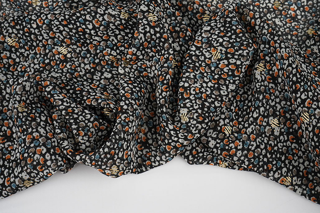 Chiffon Foil Sauvage Zwart