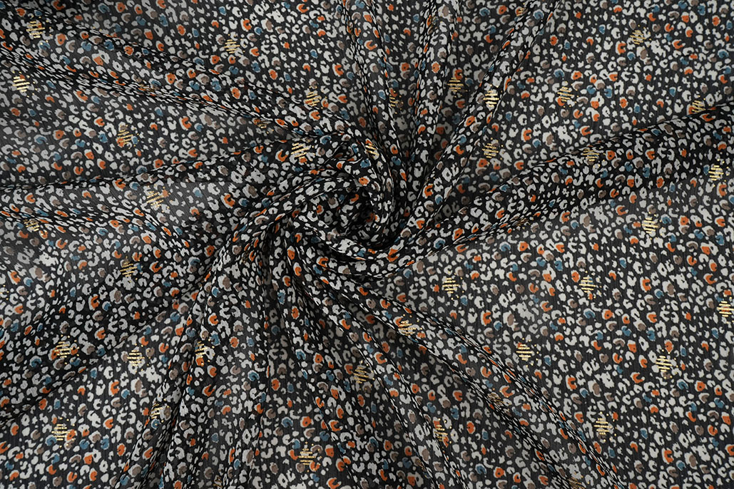 Chiffon Foil Sauvage Schwarz