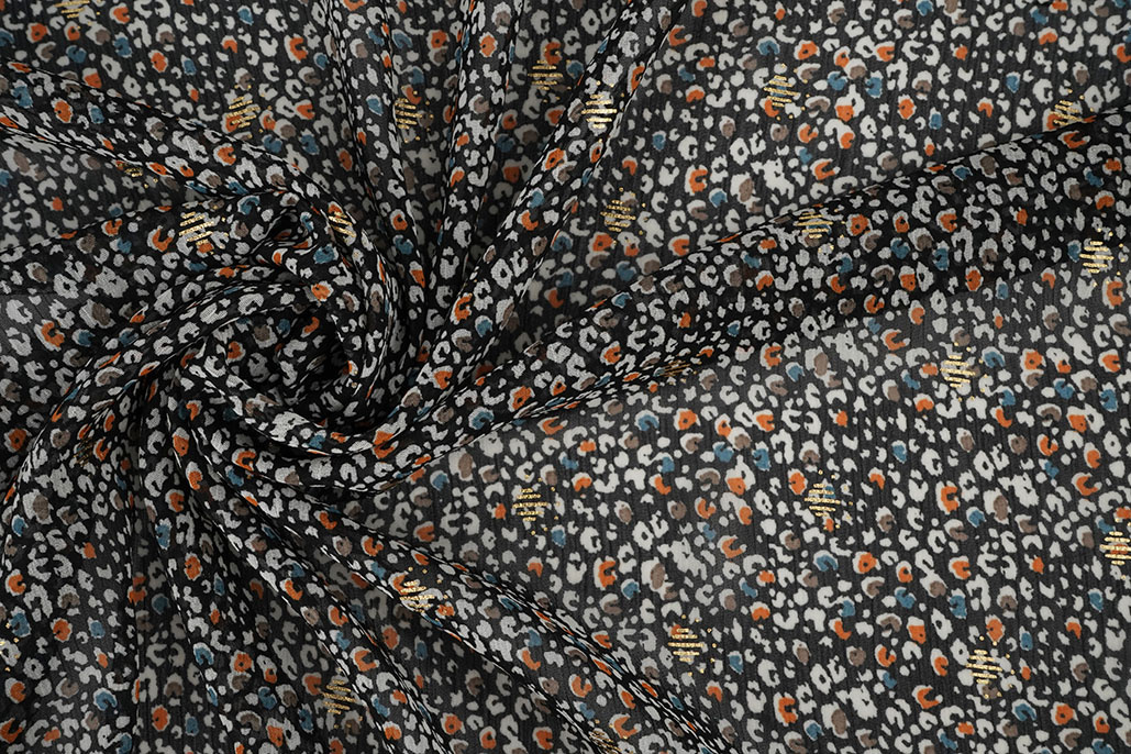 Chiffon Foil Sauvage Schwarz