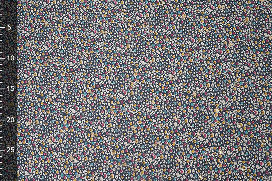 Chiffon Foil Sauvage Marine Blauw