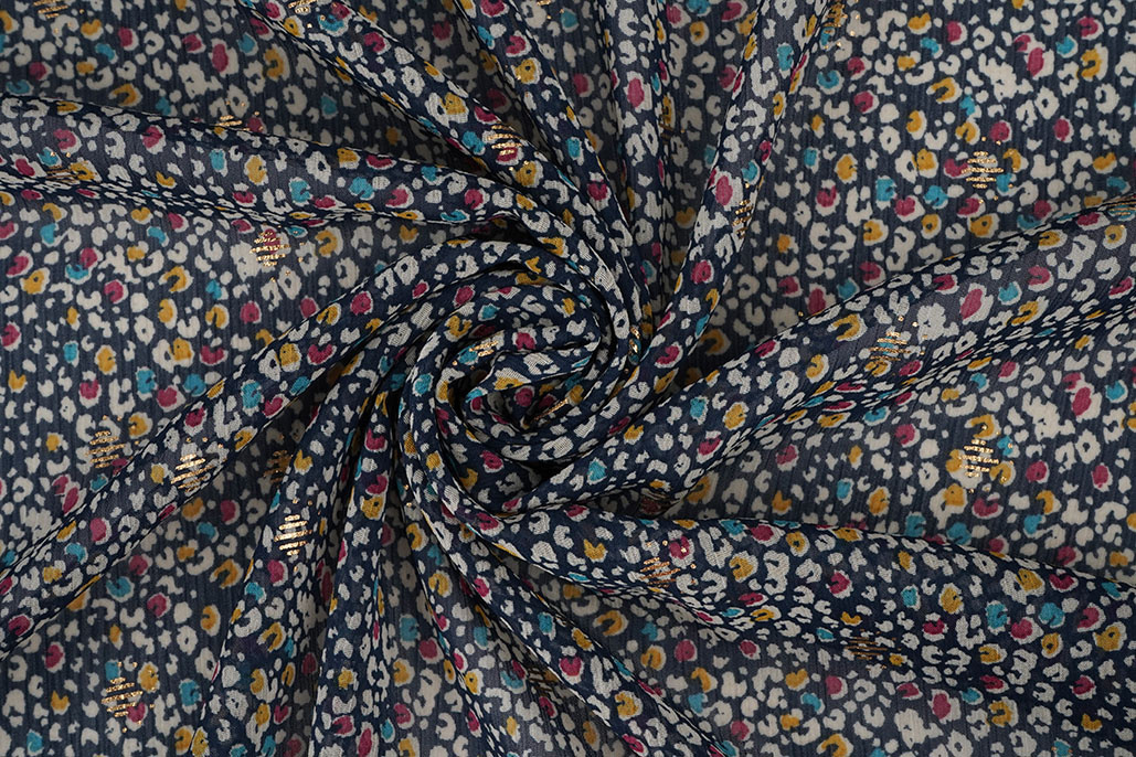 Chiffon Foil Sauvage Marineblau