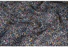 Chiffon Foil Sauvage Navy Blue