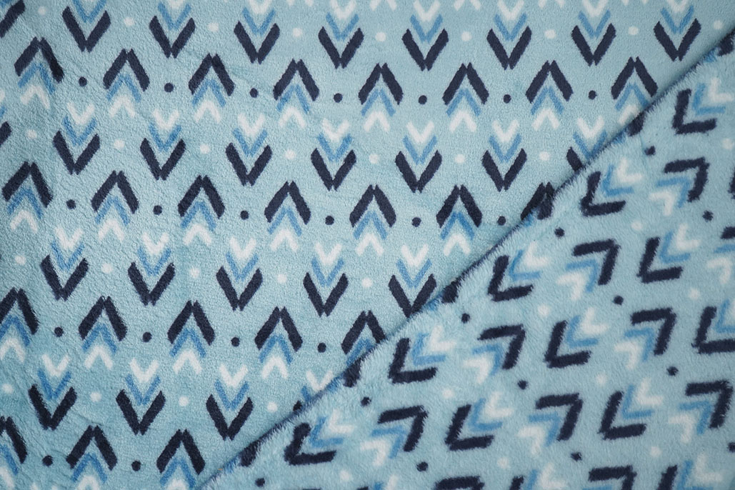 Flannel Fleece geometric Blue