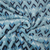 Flannel Fleece geometric Blue