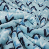 Flannel Fleece geometric Blue